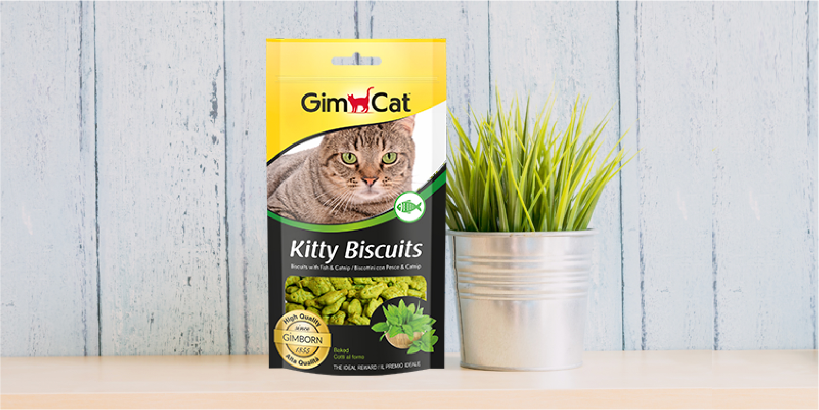 GimCat Kitty Biscuit With Fish & Catnips